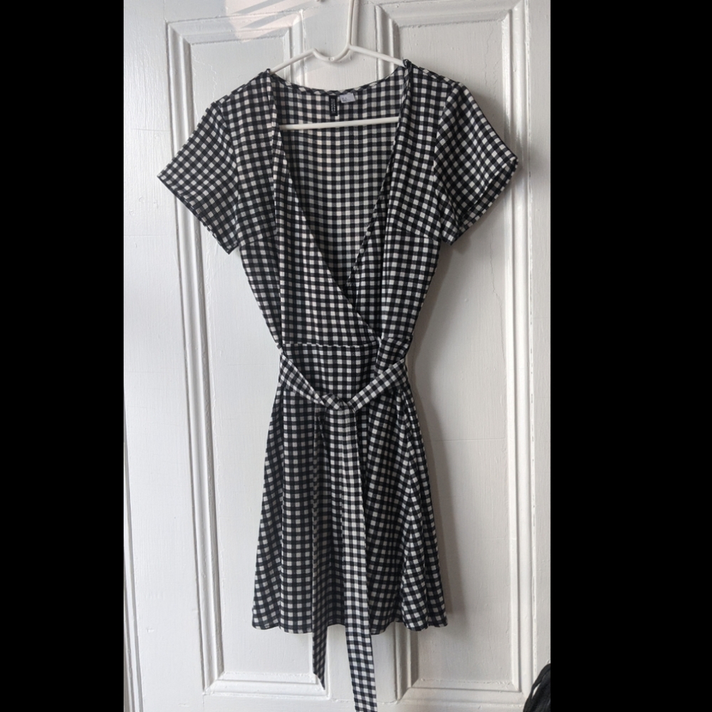 Gingham Wrap Dress